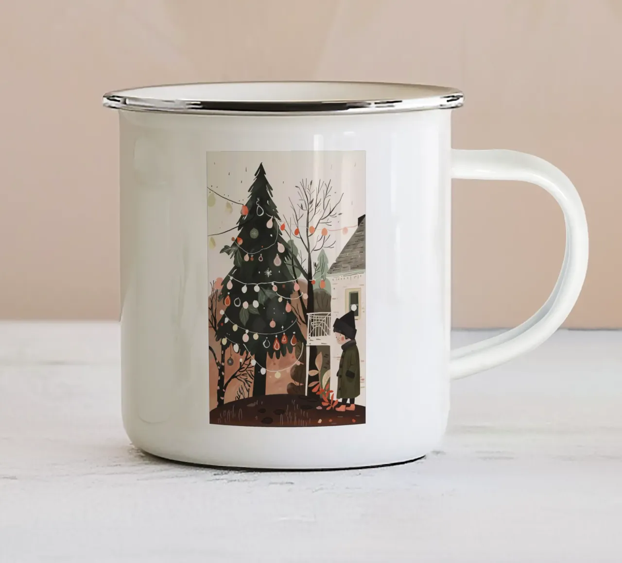 Le piccole gioie dell'inverno tazza in smalto da ArtsySesta