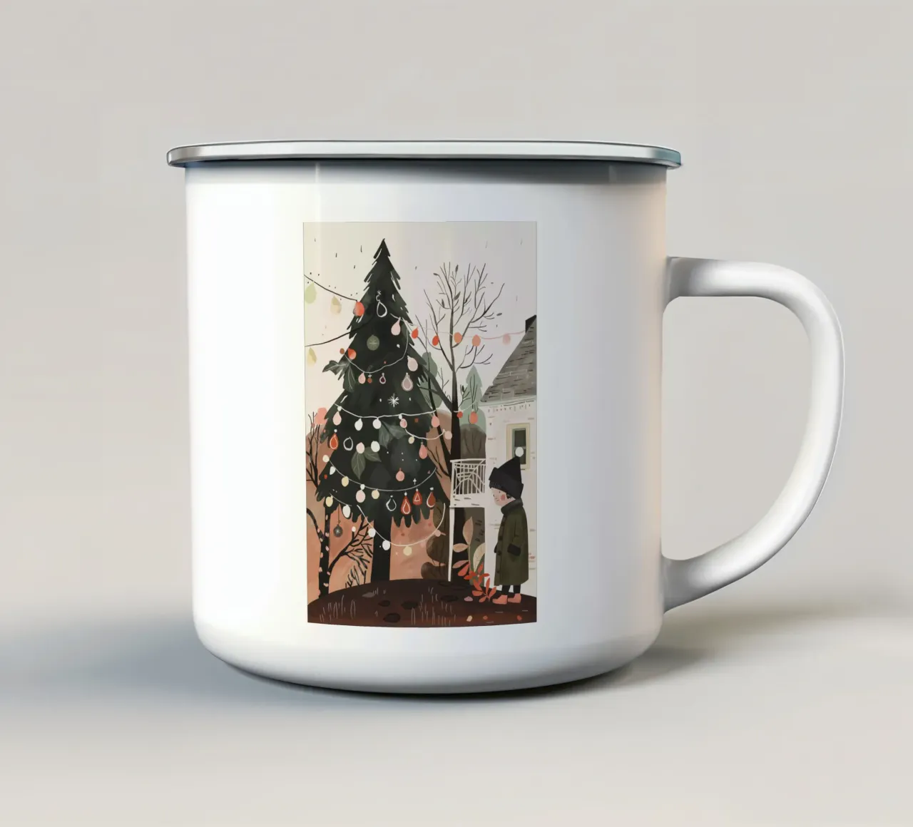Le piccole gioie dell'inverno tazza in smalto da ArtsySesta