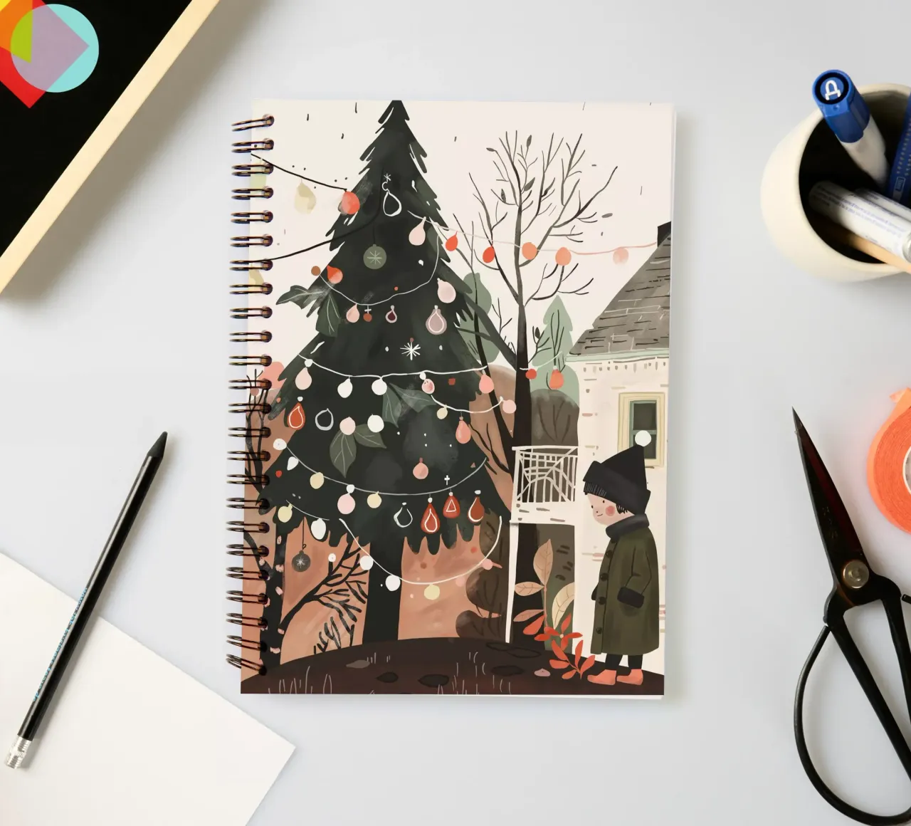 Kleine geneugten van de winter notitieboek met spiraal van ArtsySesta