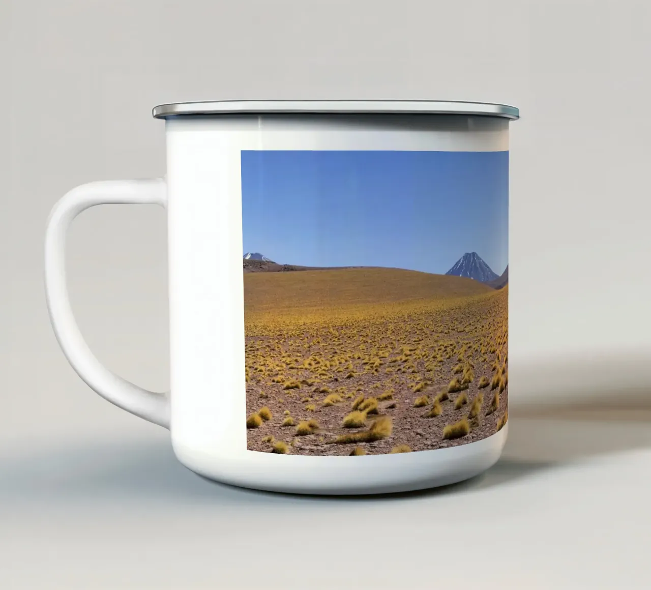 Paesaggio di Atacama tazza in smalto da Dave Hare Photography