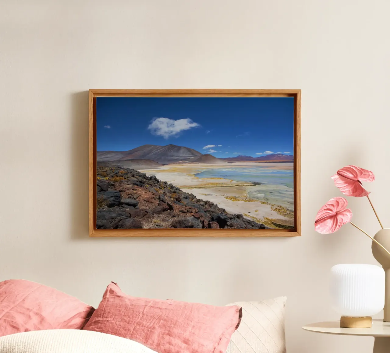 Atacama Zoutmeer canvas met Baklijst van Dave Hare Photography