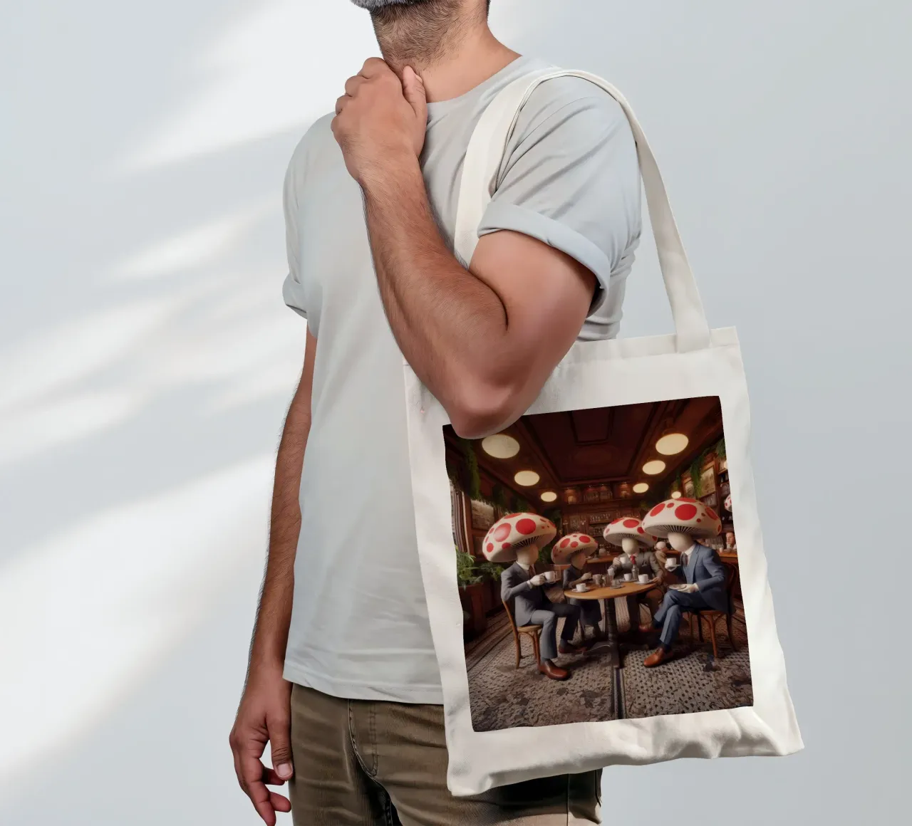 Mush-room tote bag by Art Unleashed