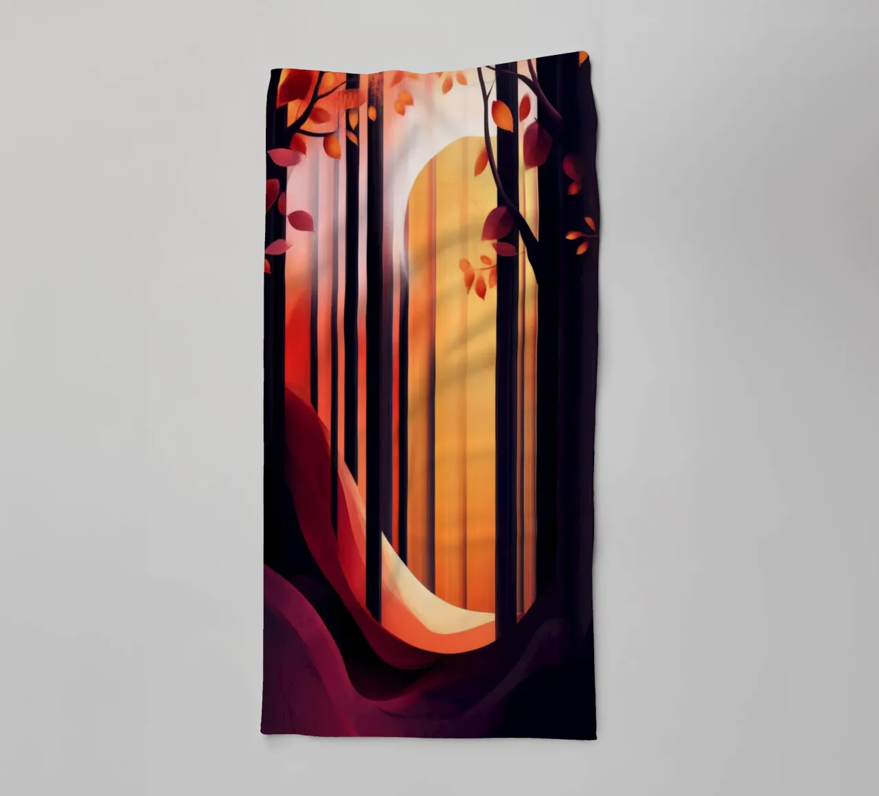 Autumn Forest #01 asciugamano da bagno da Art Unleashed