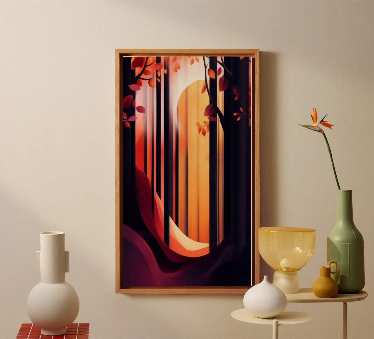 Autumn Forest #01 tela con Cornice a cassetta da Art Unleashed