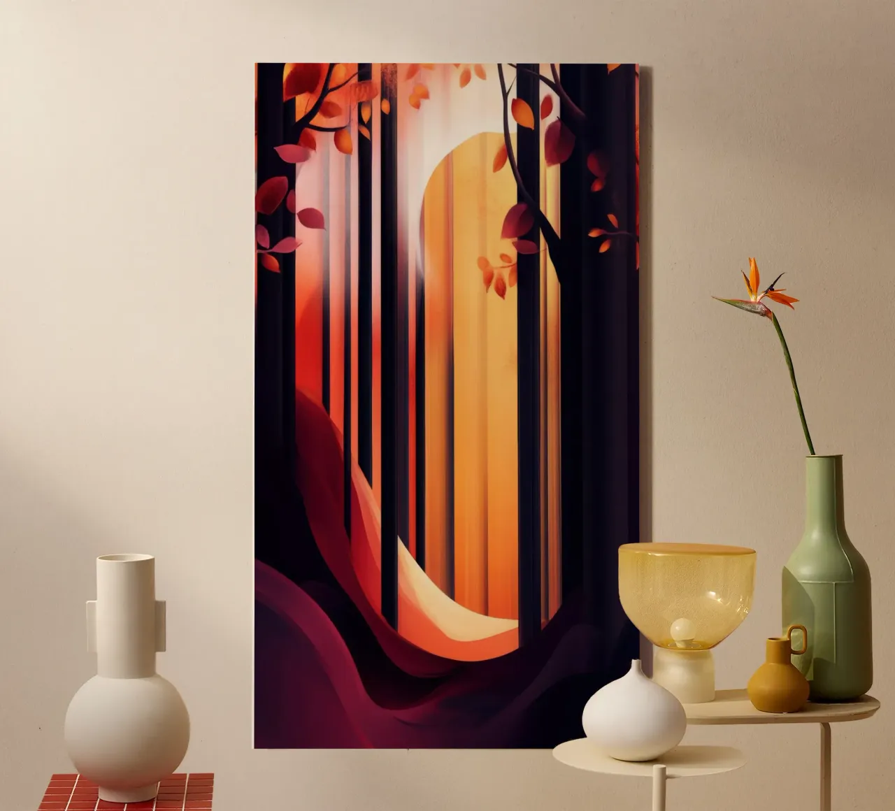 Autumn Forest #01 tela con Cornice a cassetta da Art Unleashed
