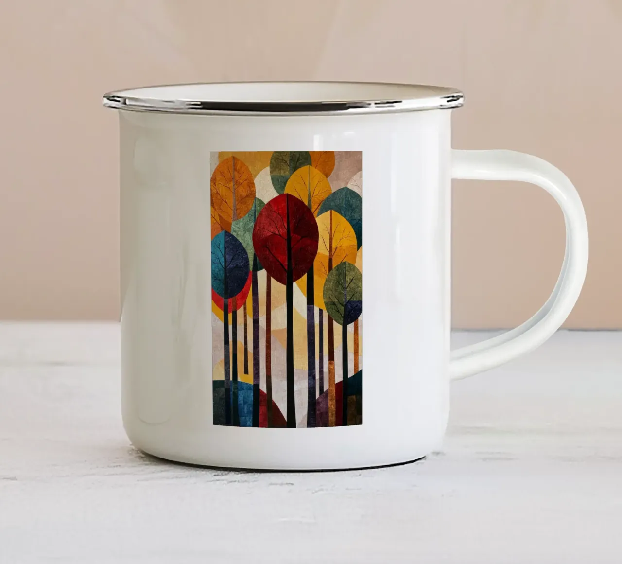 Autumn Forest #02 tazza in smalto da Art Unleashed