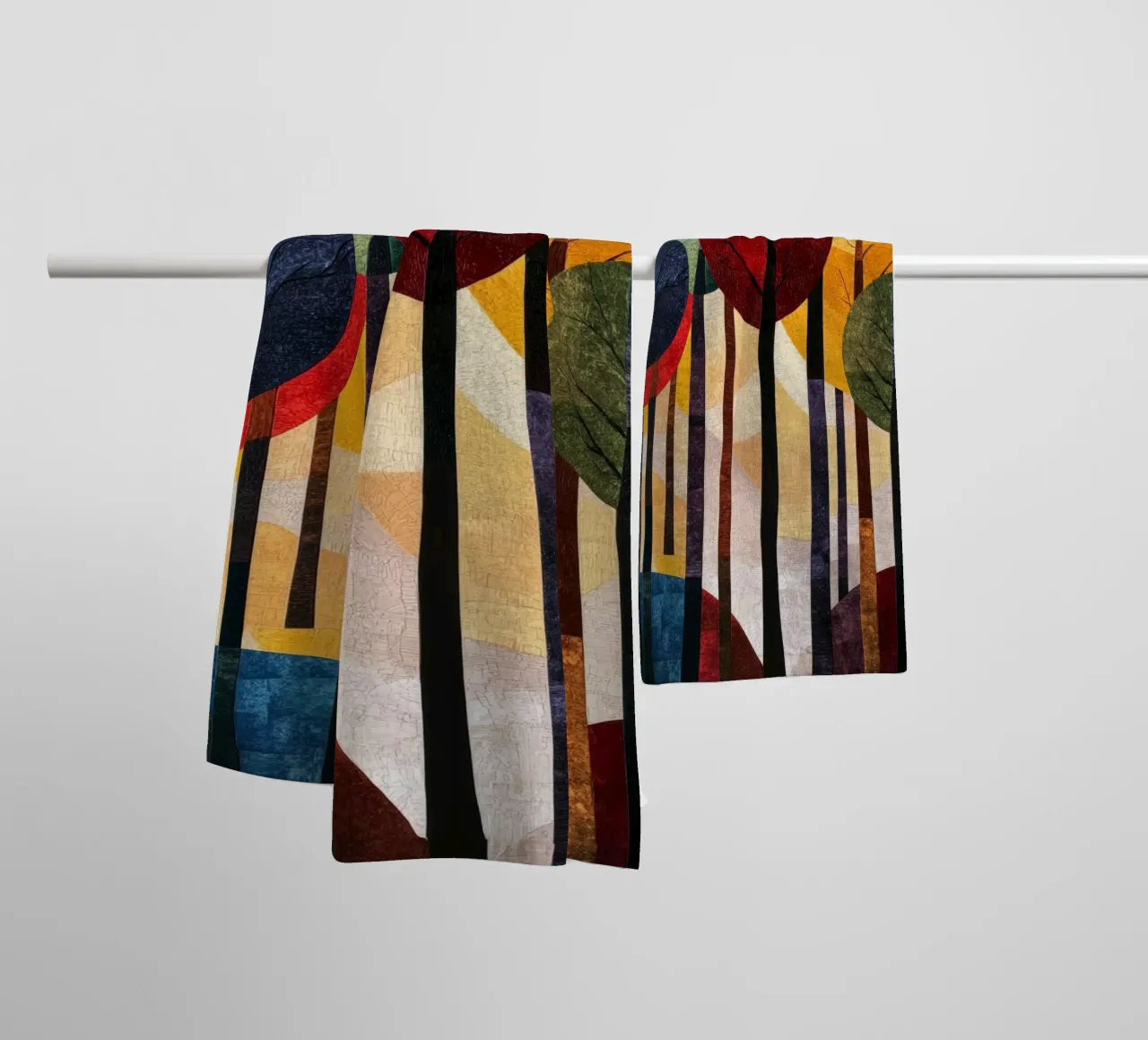 Autumn Forest #02 asciugamano da bagno da Art Unleashed