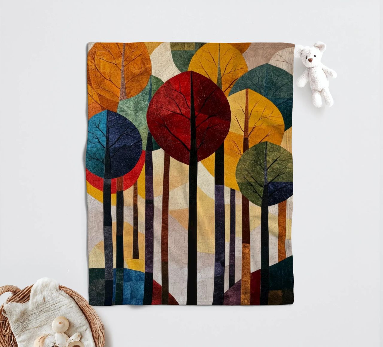 Autumn Forest #02 coperta in pile da Art Unleashed