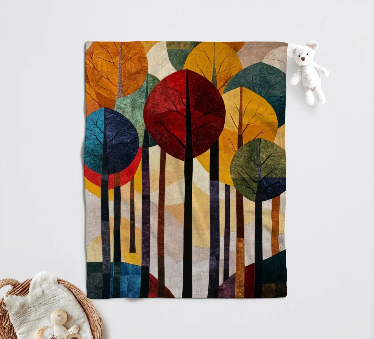 Autumn Forest #02 coperta in pile da Art Unleashed