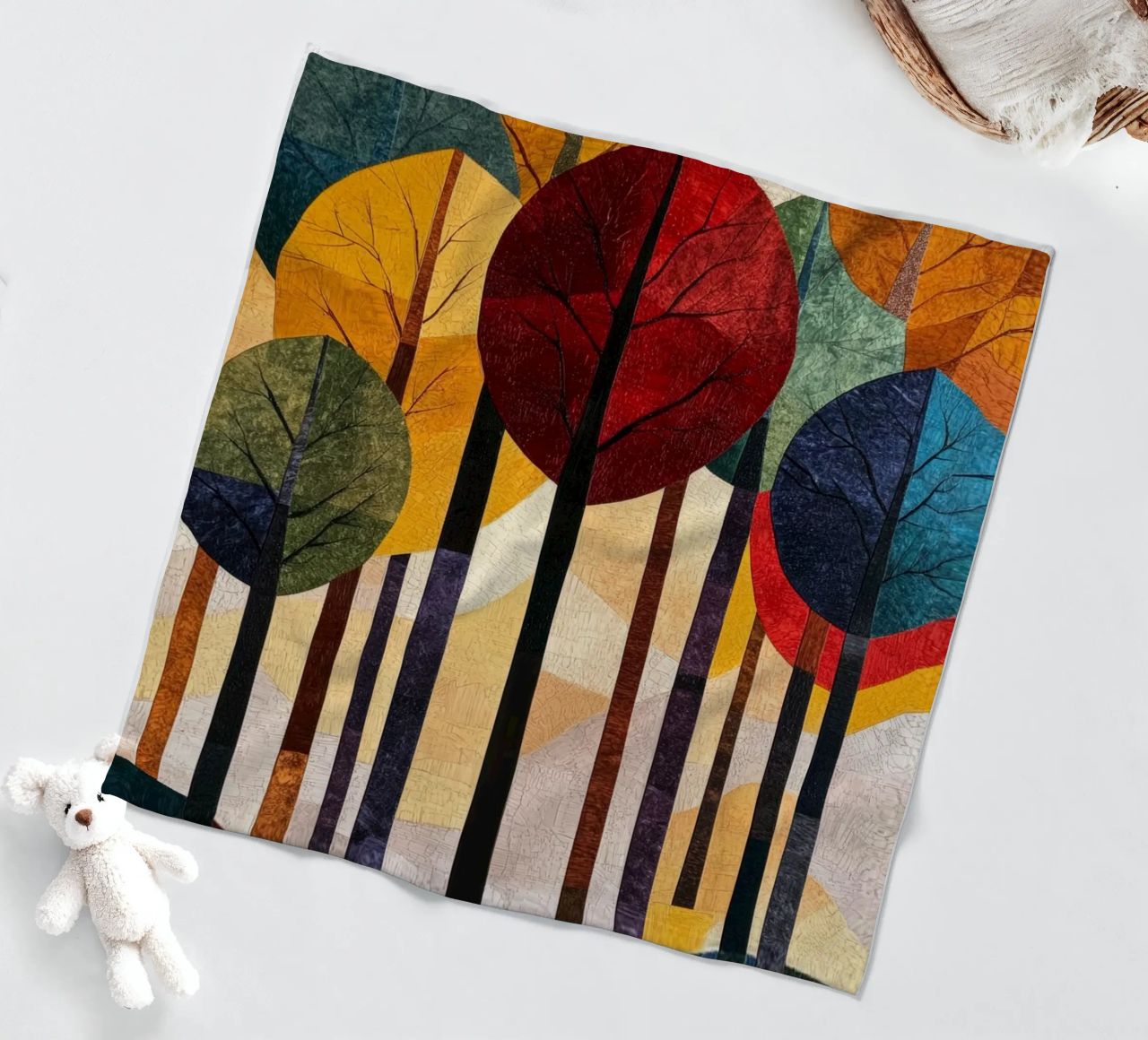 Autumn Forest #02 coperta in pile da Art Unleashed