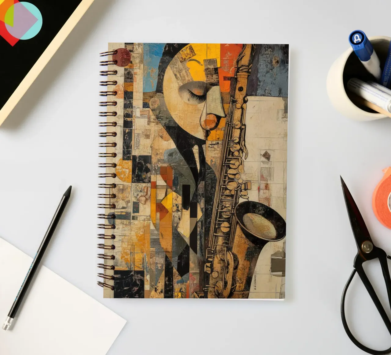 Jazzed #2 spiral notebook by Art Unleashed
