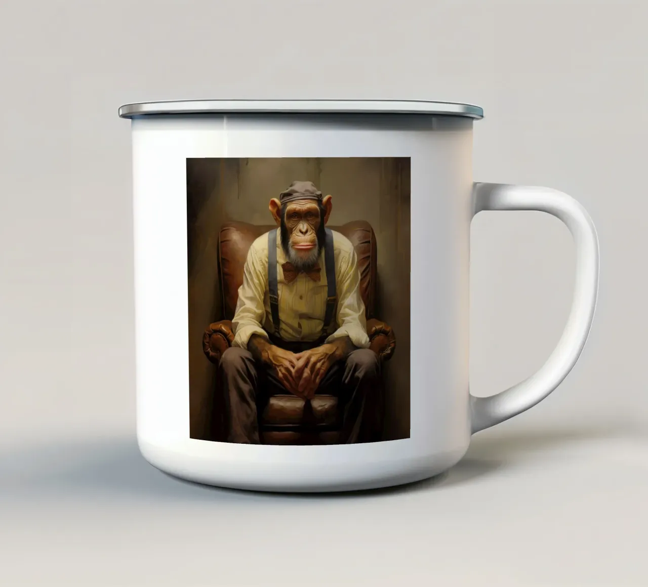 Debate taza de esmalte de Art Unleashed