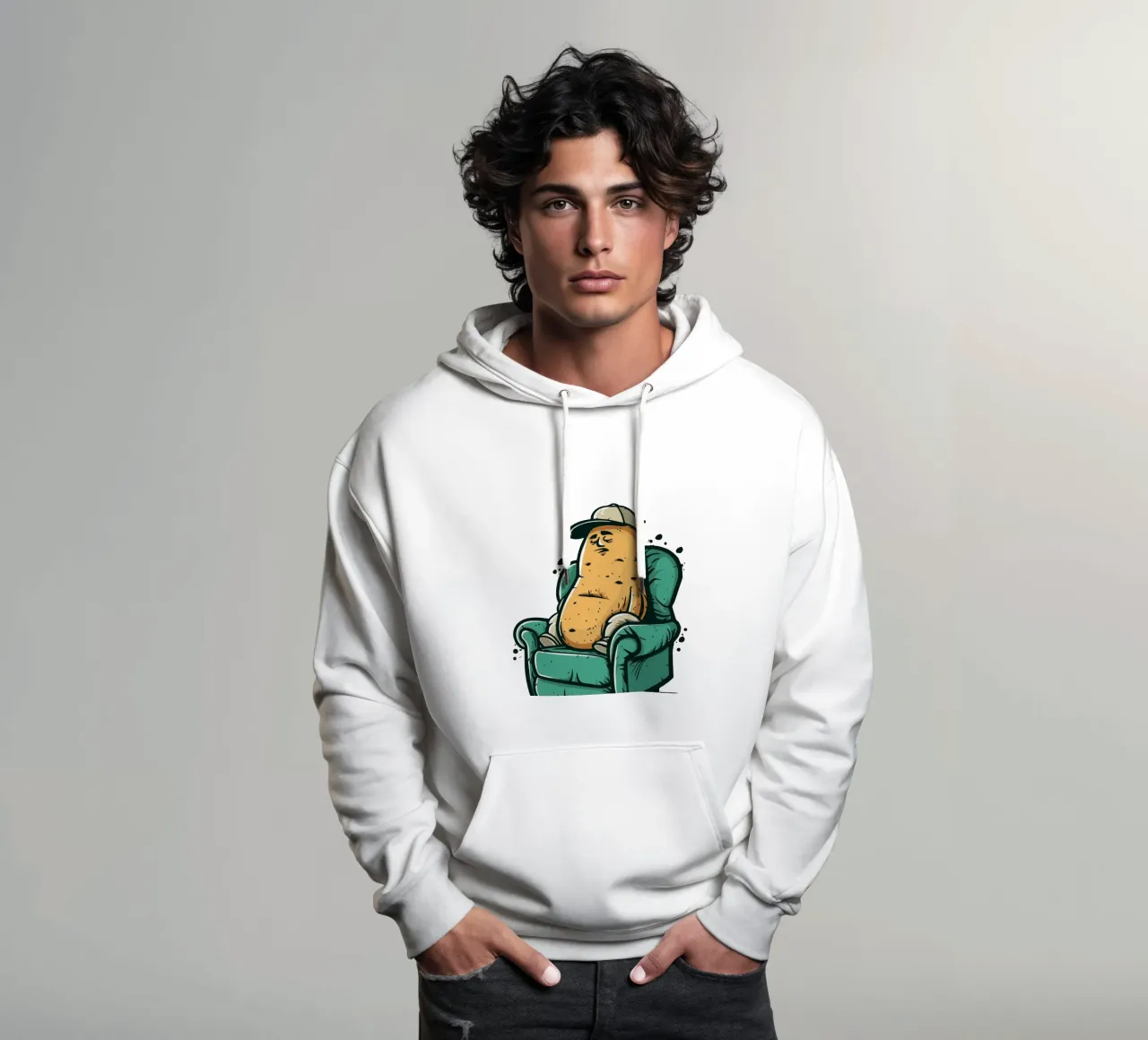 Couch felpa con cappuccio da Too Graphic