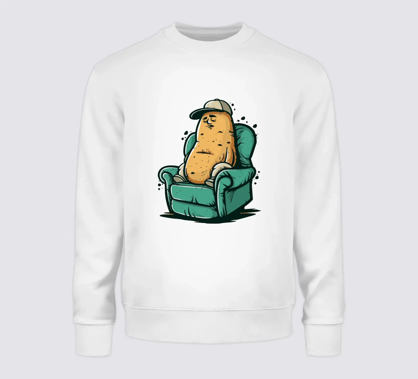 Couch sweatshirt by Too Graphic