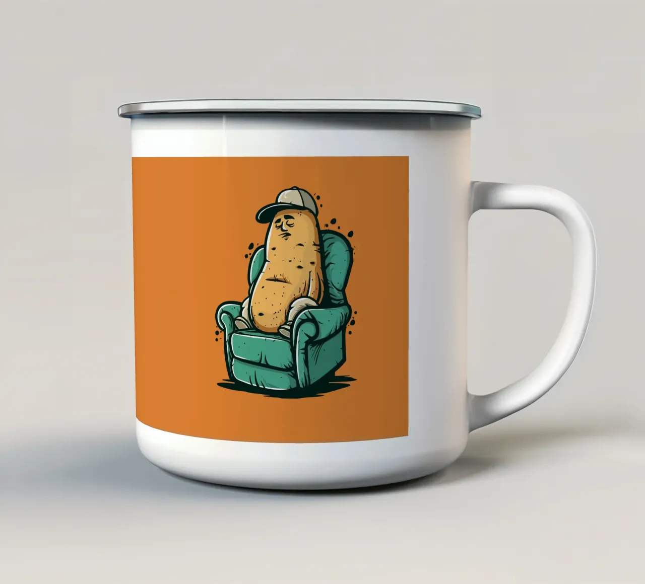 Couch tazza in smalto da Too Graphic