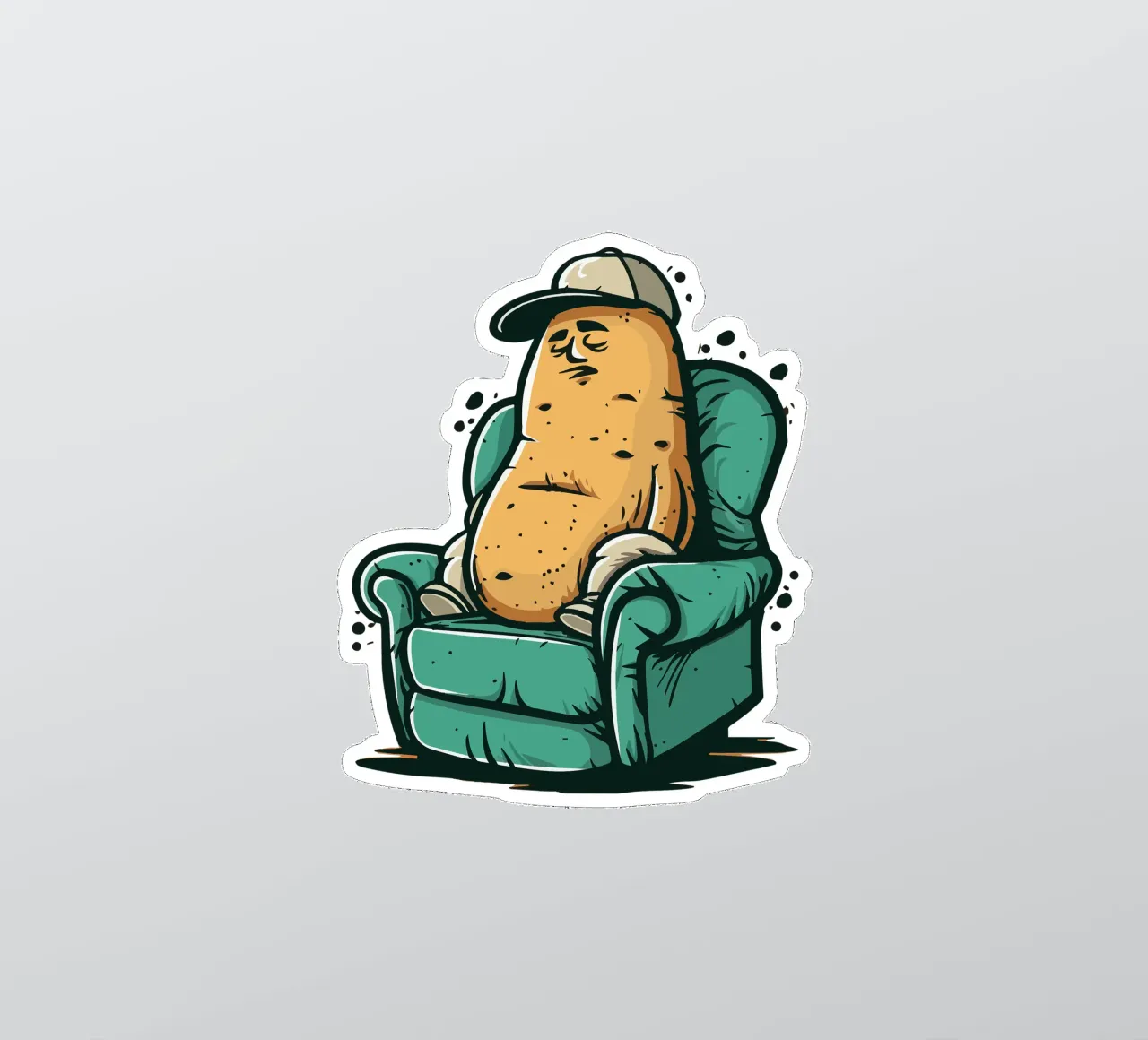 Couch sticker by Too Graphic