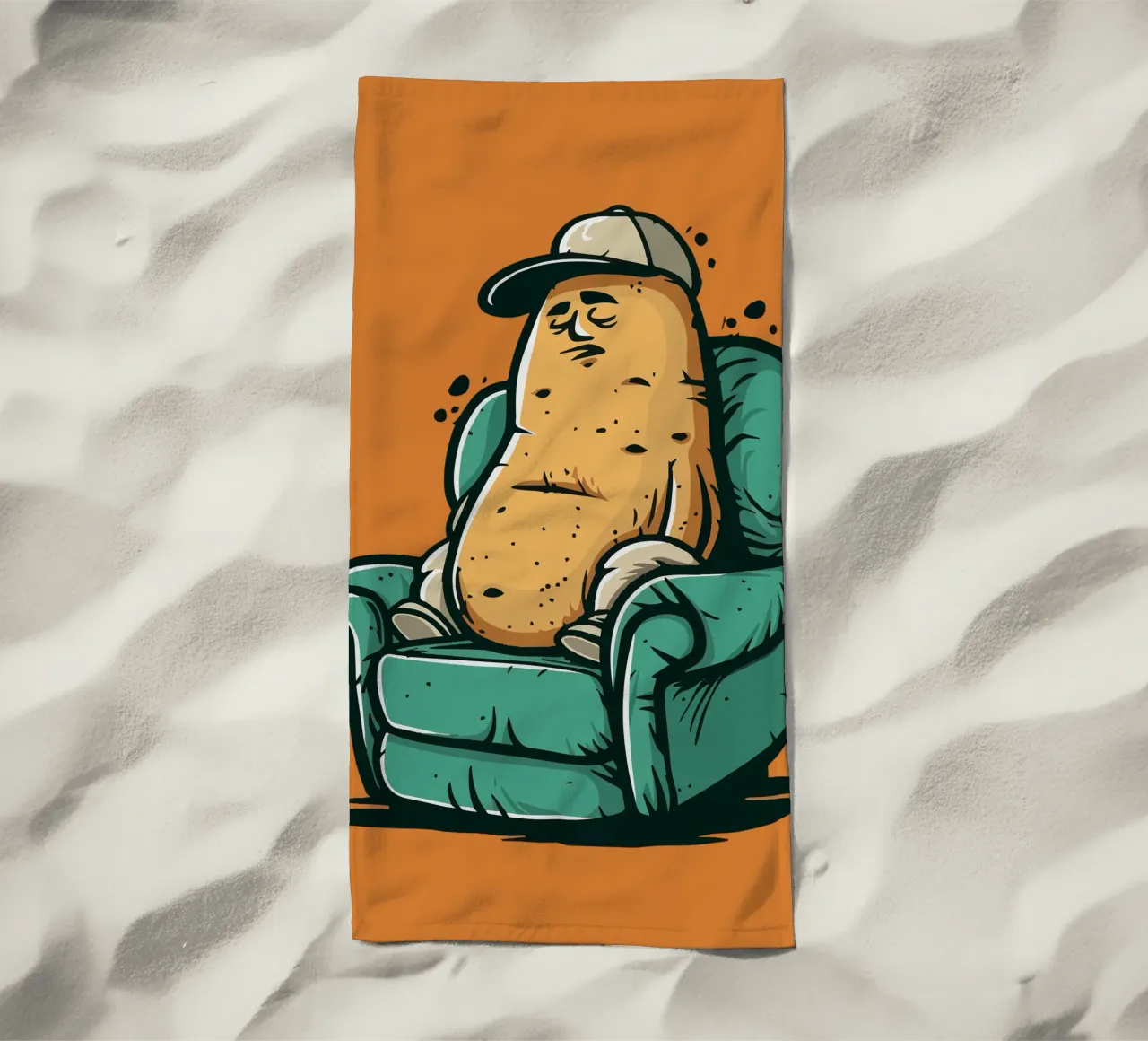 Couch beach towel by Too Graphic