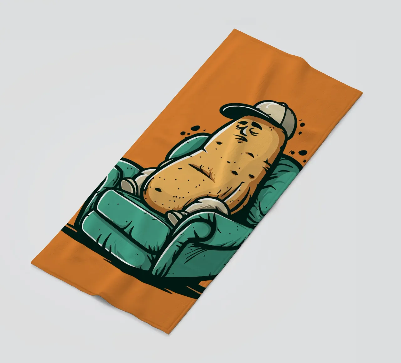 Couch beach towel by Too Graphic
