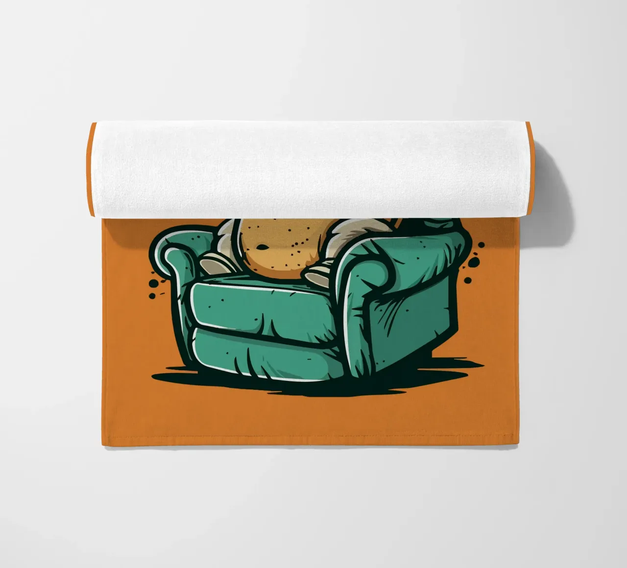 Couch beach towel by Too Graphic