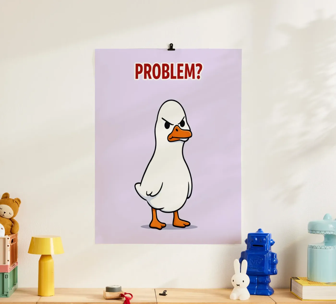 funny goose problems poster by arkhanz