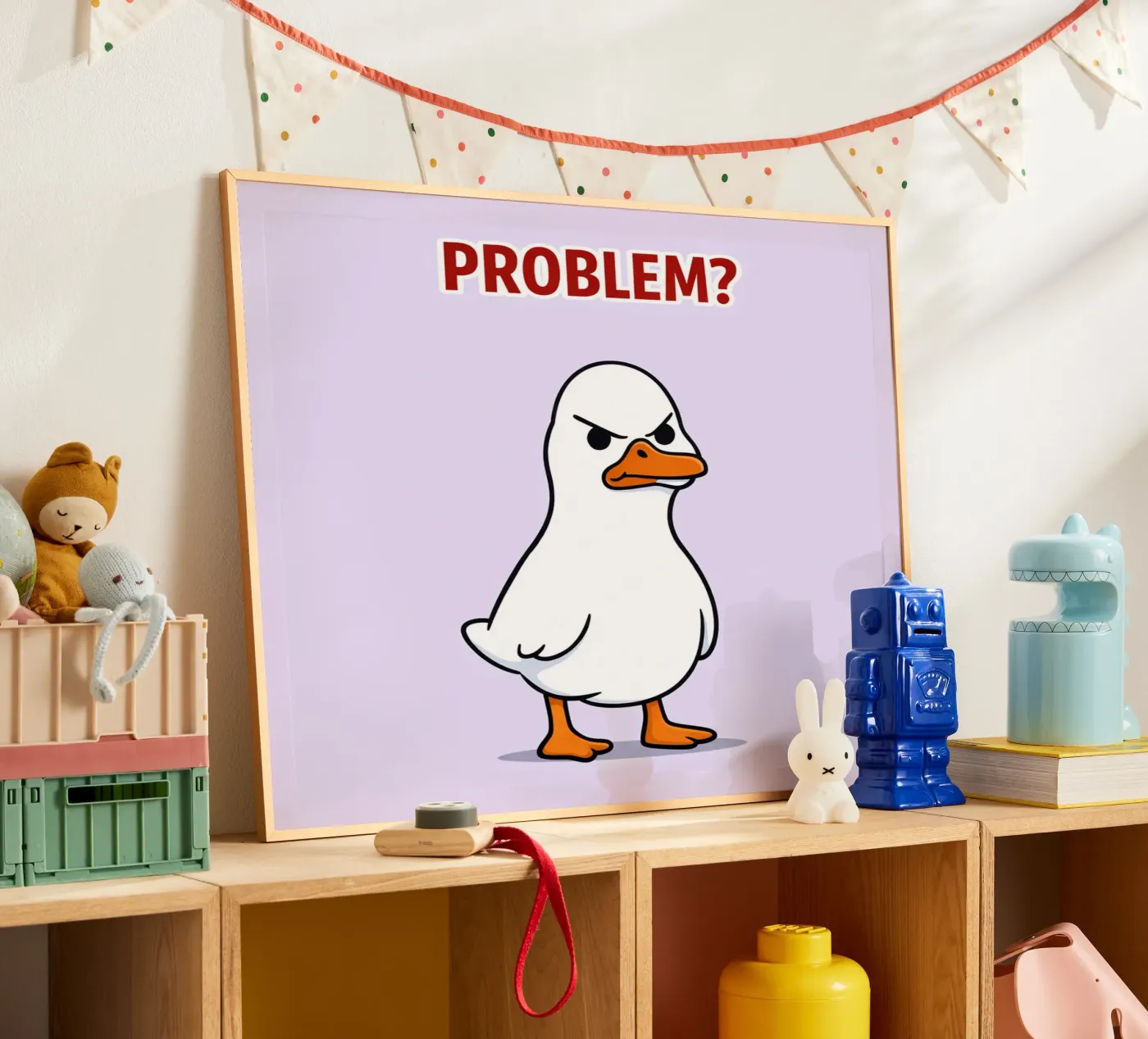 funny goose problems poster by arkhanz