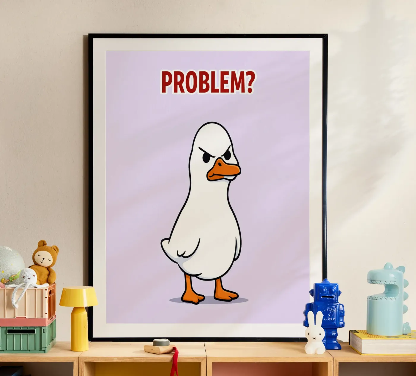funny goose problems poster by arkhanz