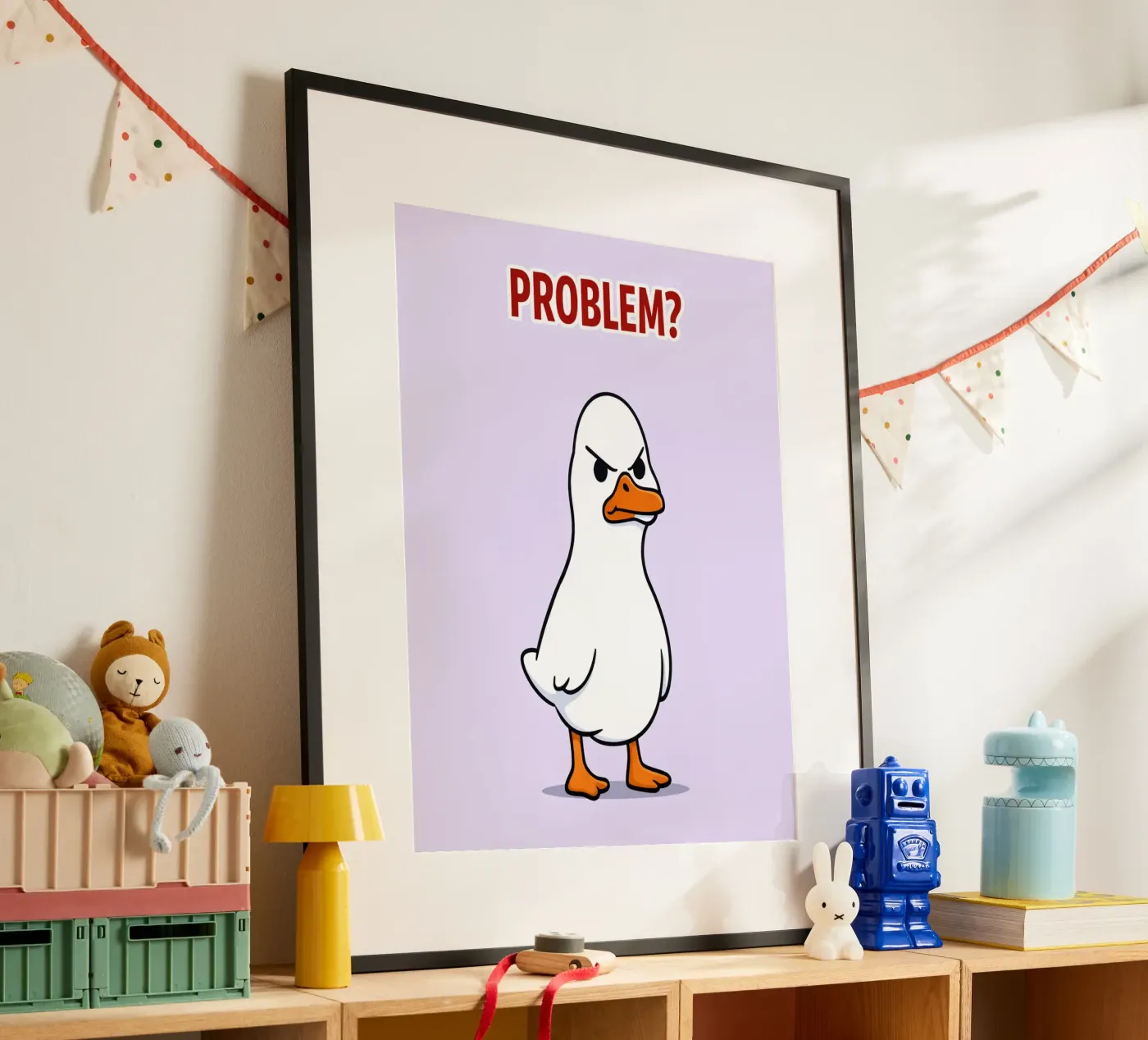 funny goose problems poster by arkhanz