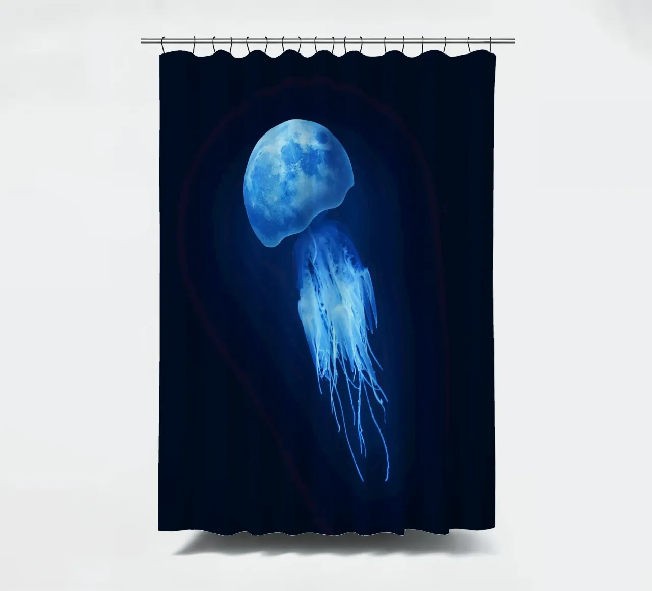 Jelly Moon shower curtain by 360brain