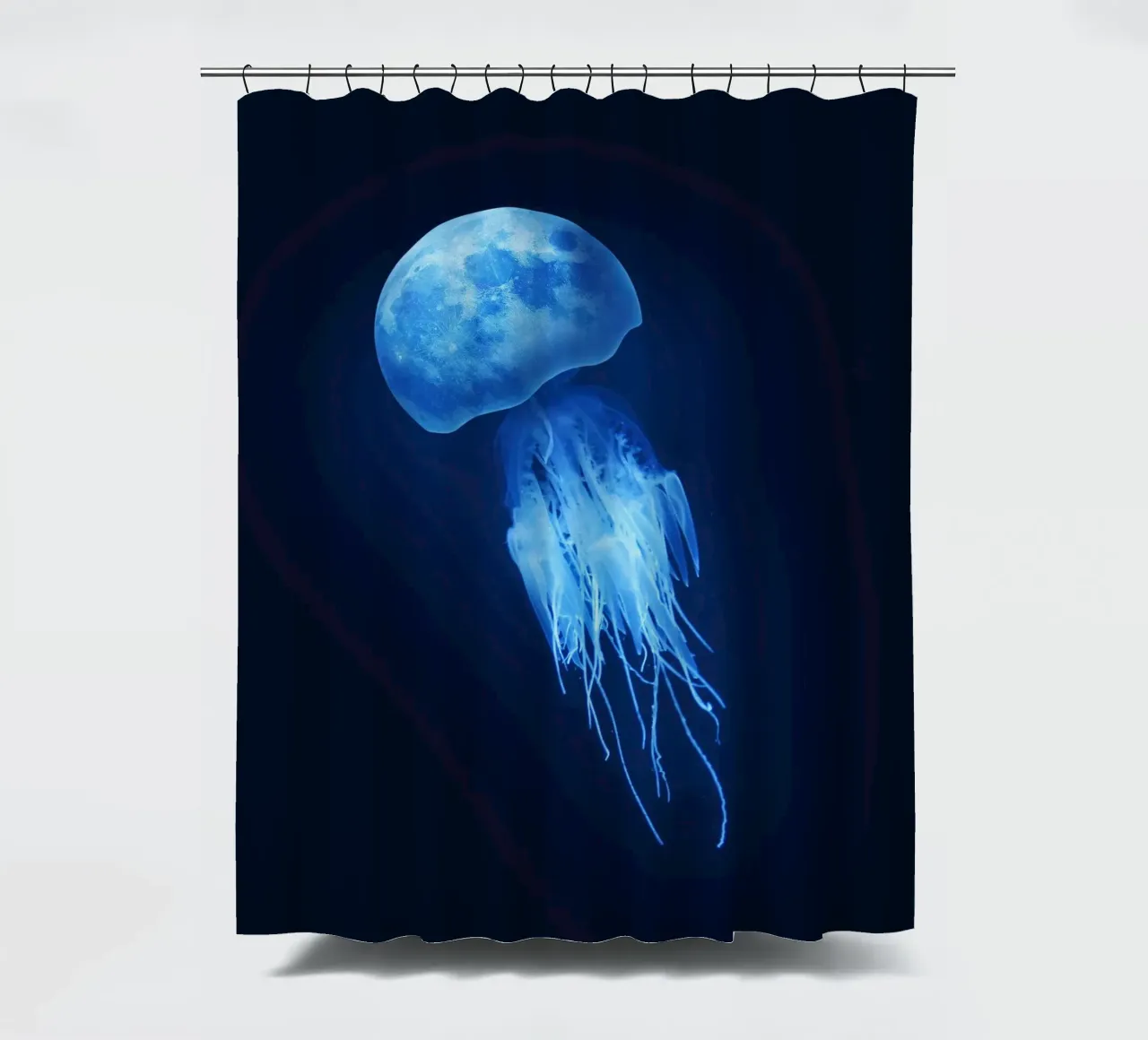 Jelly Moon shower curtain by 360brain