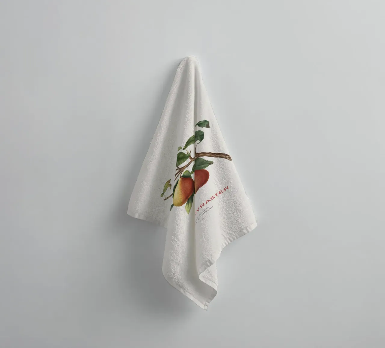 Wilde peer of Pyrus Pyraster badhanddoek van Vintagrafica