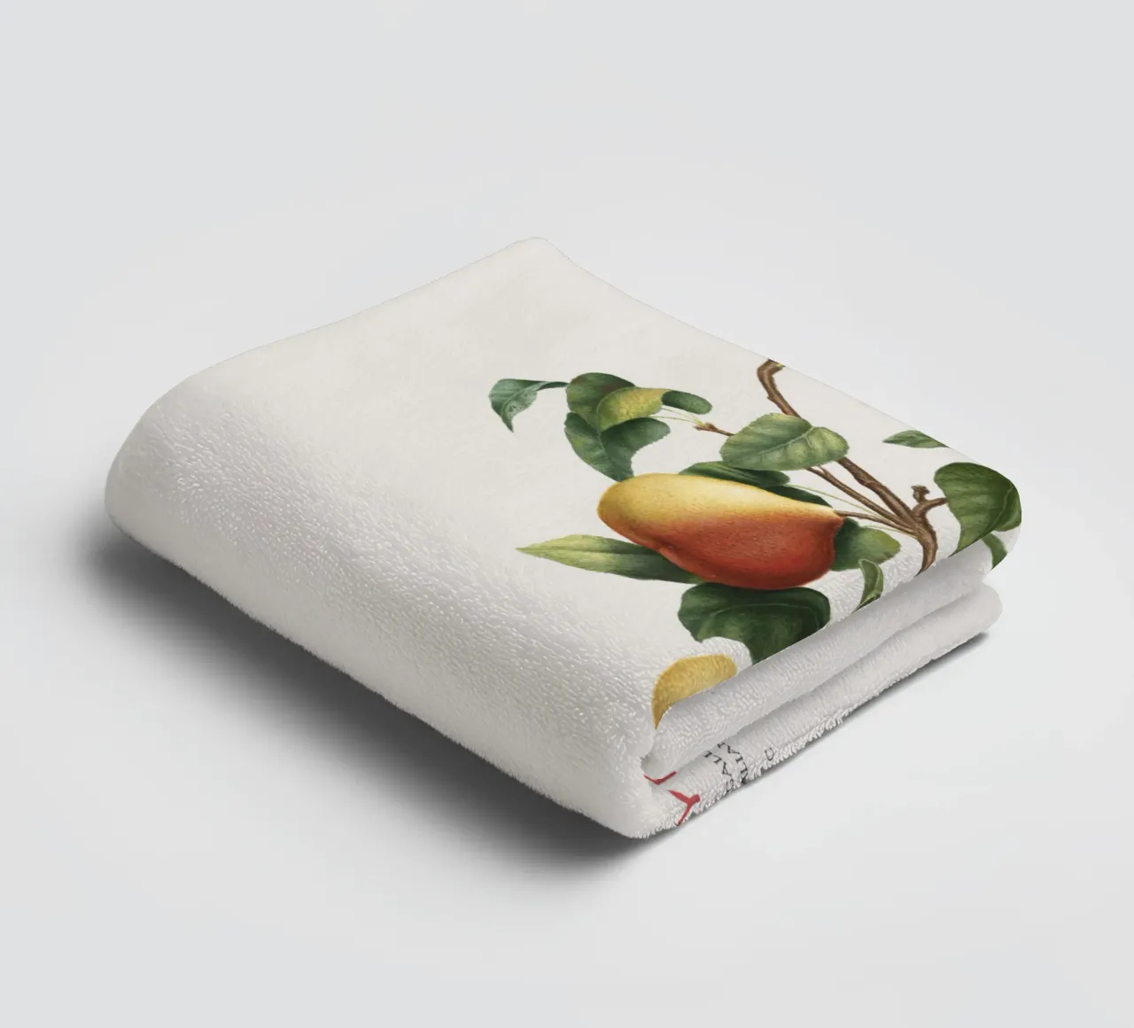 Wilde peer of Pyrus Pyraster badhanddoek van Vintagrafica