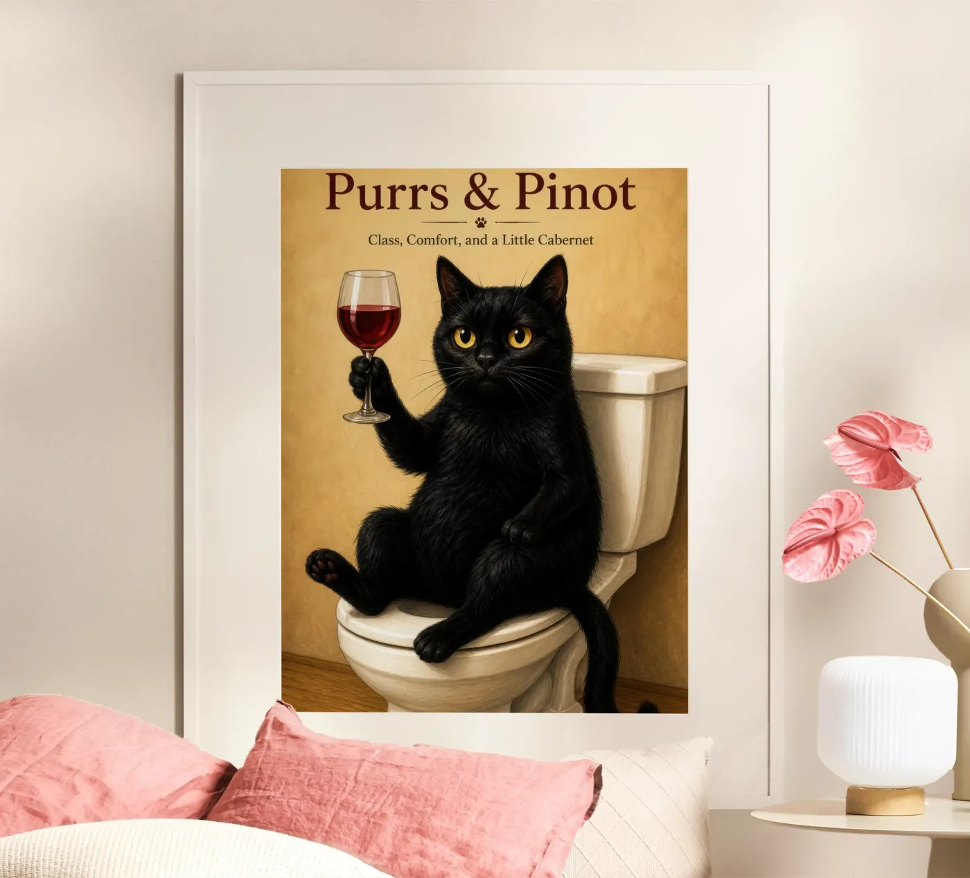 Purs e Pinot Drink poster da Ryley Smith traveler