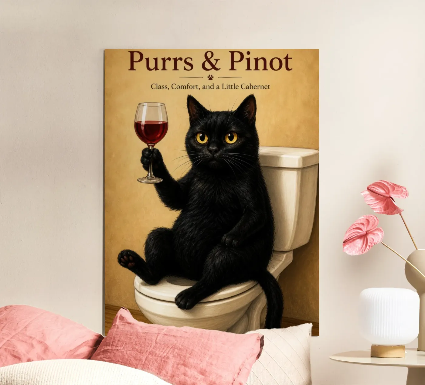 Purs e Pinot Drink poster da Ryley Smith traveler