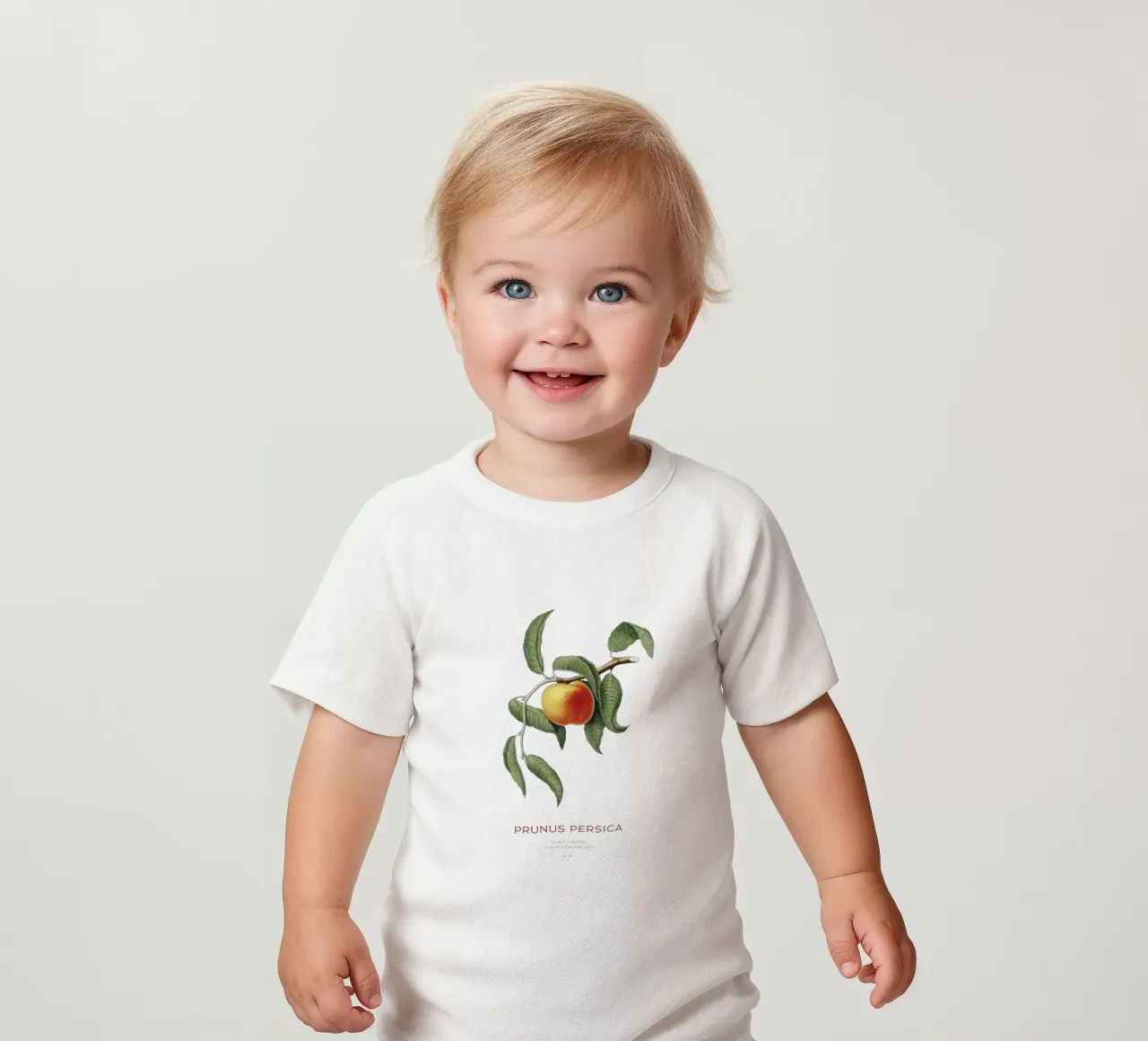 Peach or Prunus Persica baby t-shirt by Vintagrafica