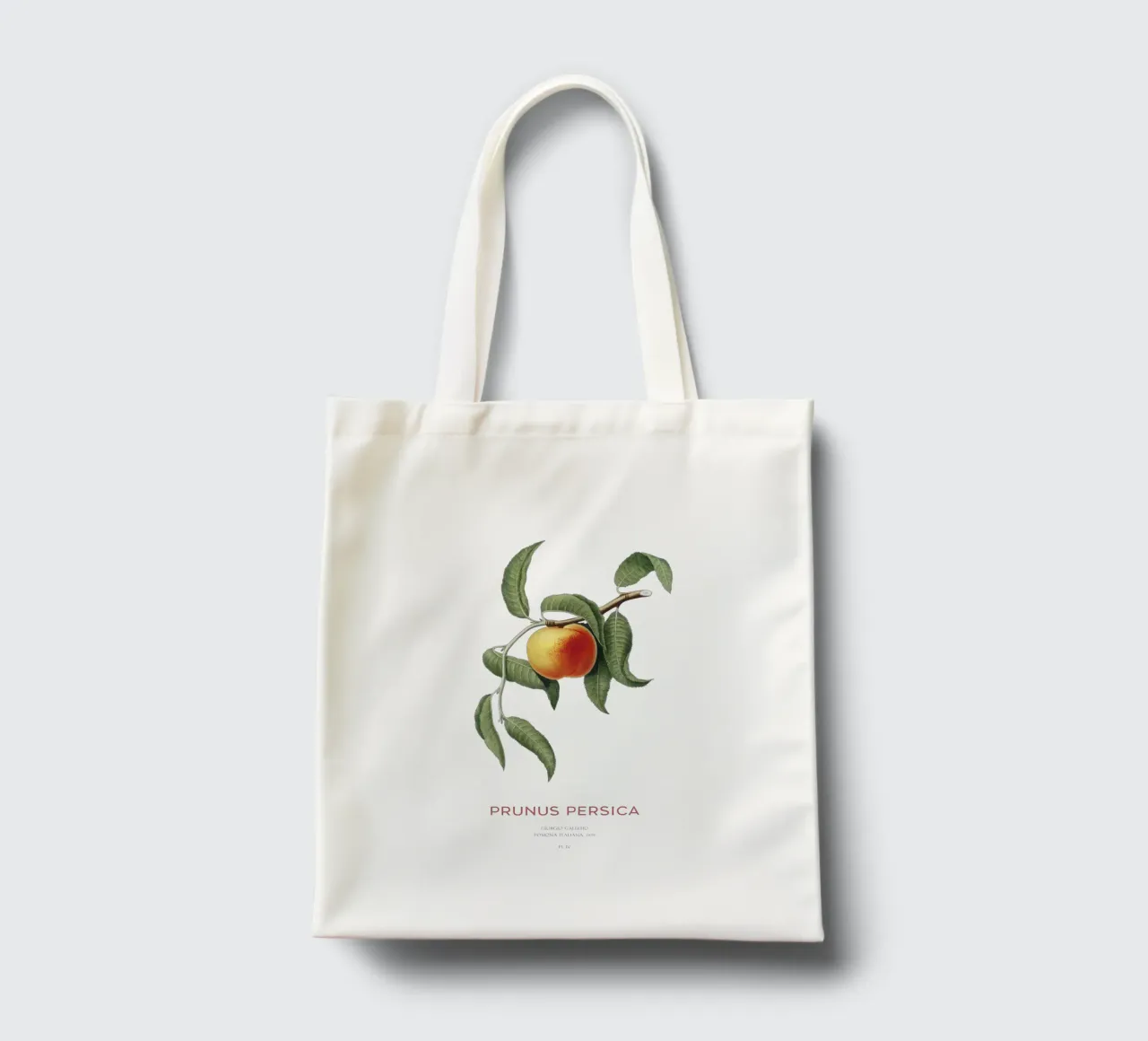 Pfirsich oder Prunus Persica Jutebeutel von Vintagrafica