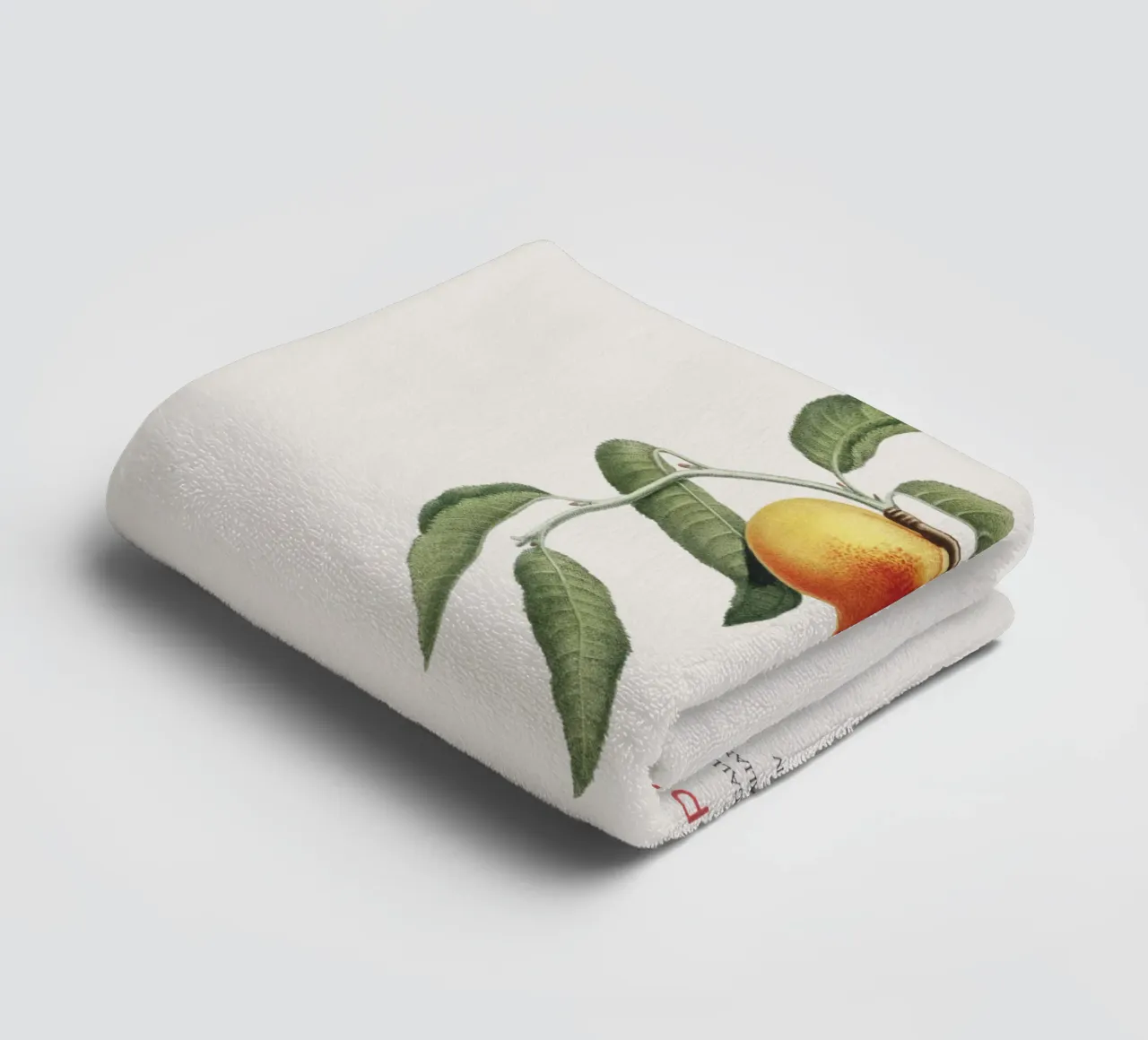 Pfirsich oder Prunus Persica Handtuch von Vintagrafica