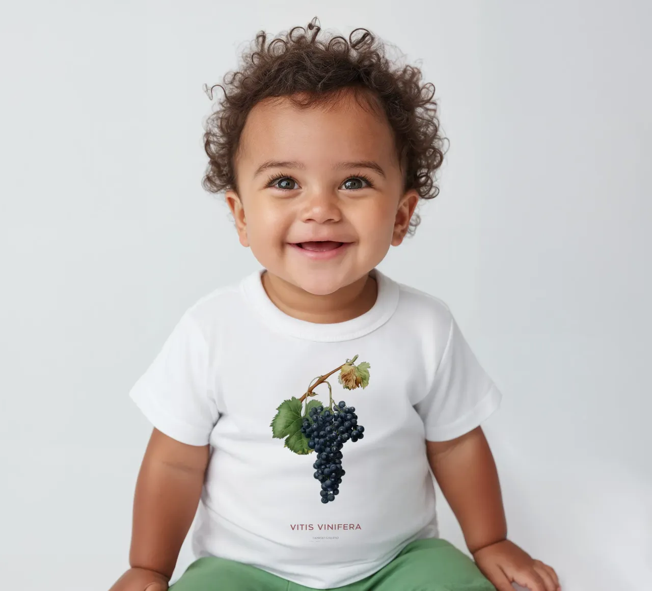 Grape vine or Vitis Vinifera baby t-shirt by Vintagrafica