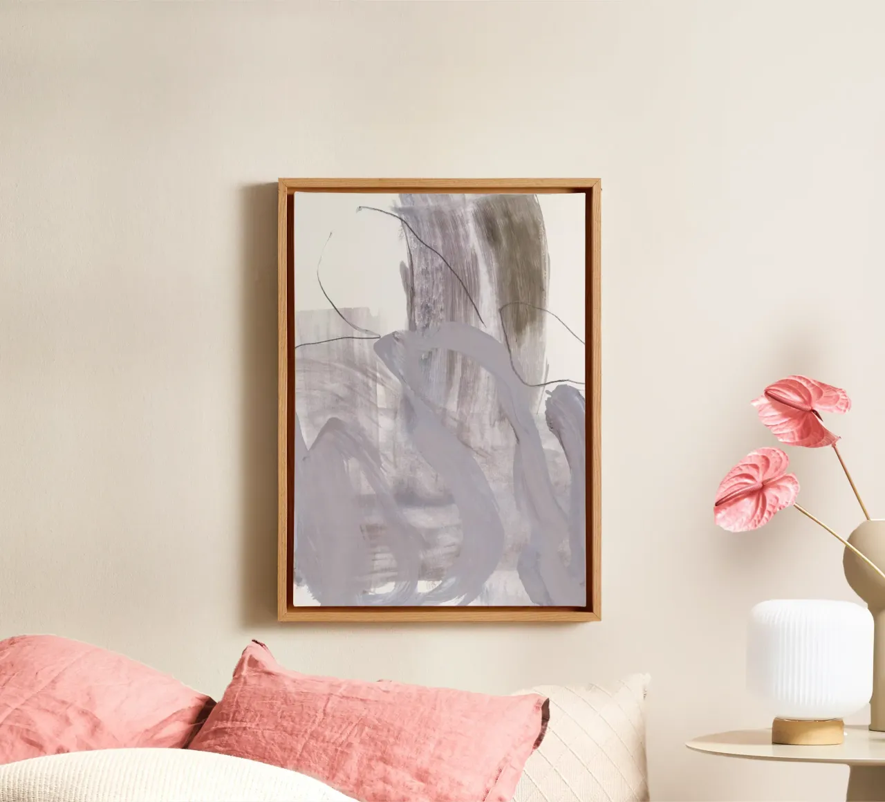 abstract pastels 2 canvas met Baklijst van IRIS LEHNHARDT FINE ART