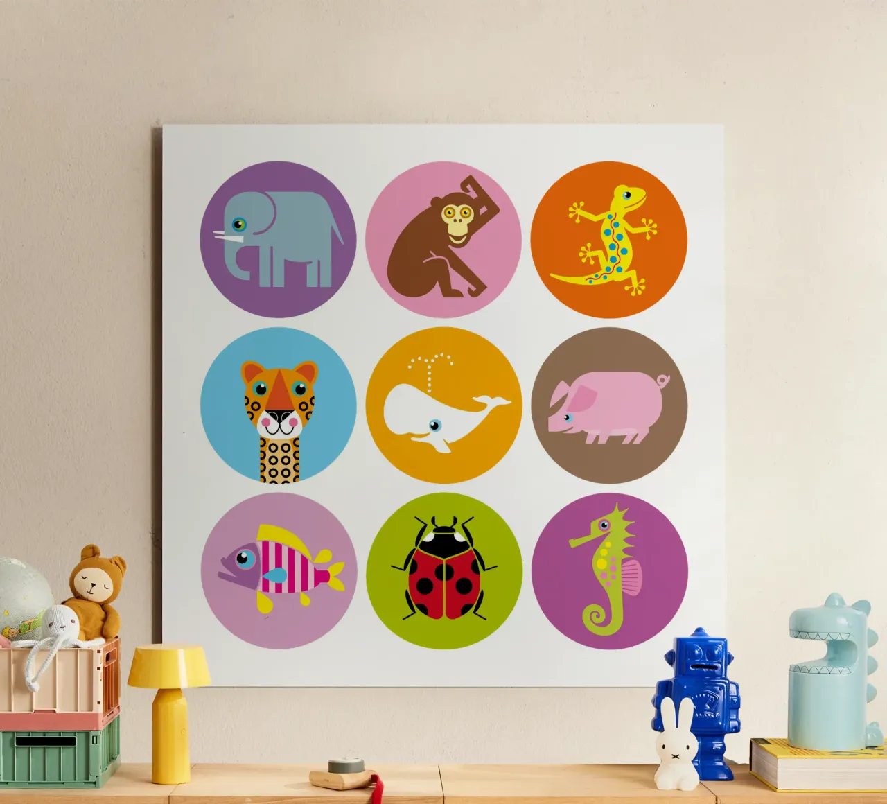 Animali - Set 01 alluminio dibond da Looks n Brains