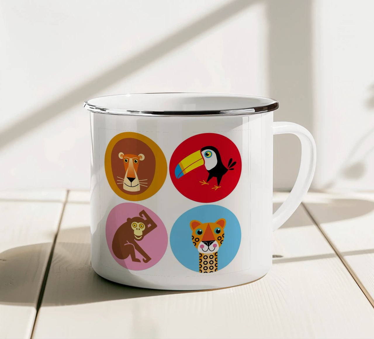 Tiere 01 tazza in smalto da Looks n Brains