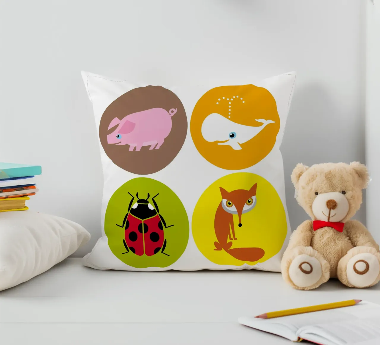 Tiere 02 cuscino da Looks n Brains