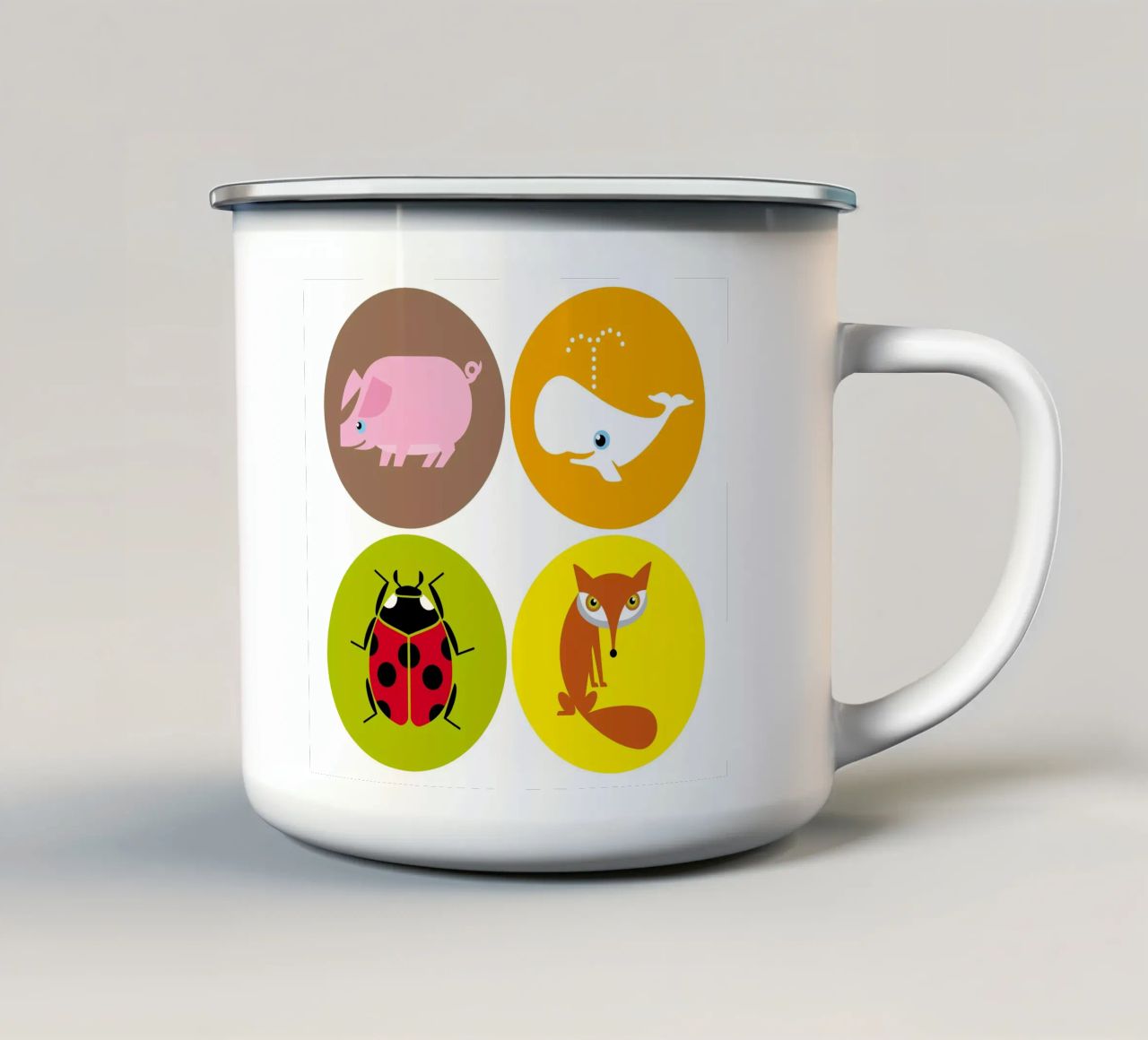 Tiere 02 tazza in smalto da Looks n Brains