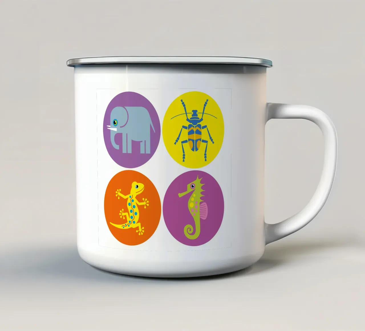 Tiere 03 tazza in smalto da Looks n Brains