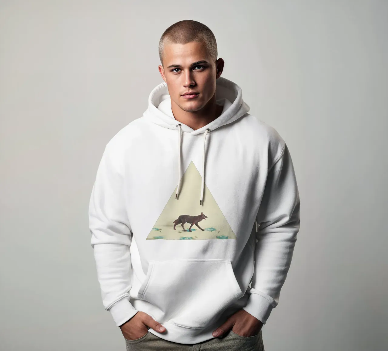 Lupo errante felpa con cappuccio da Cassia Beck Photography