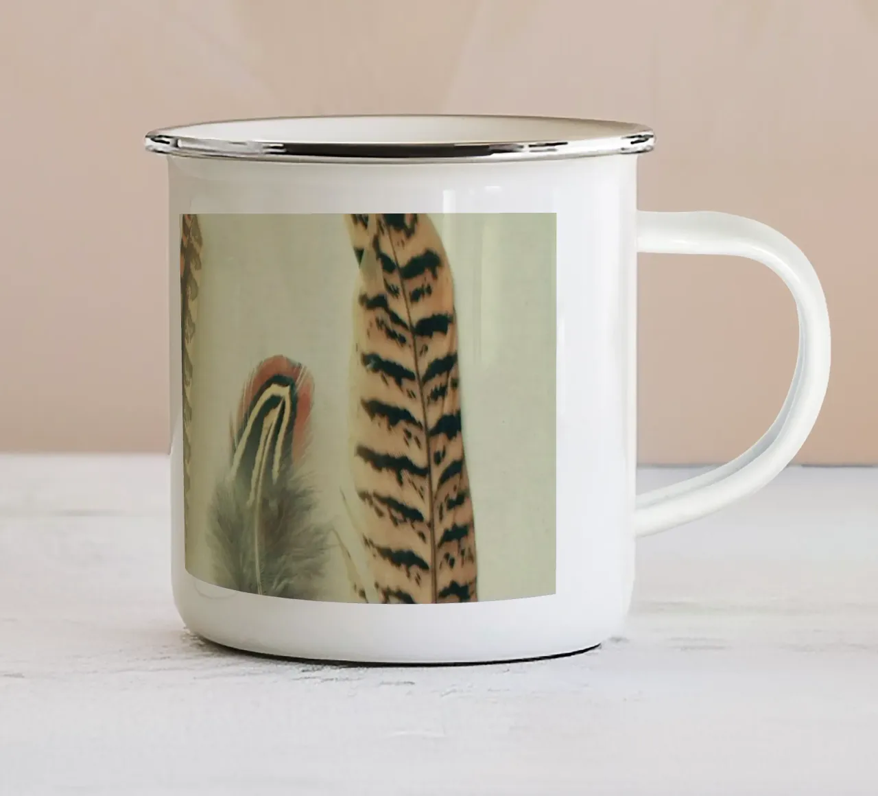 La collezione di piume tazza in smalto da Cassia Beck Photography