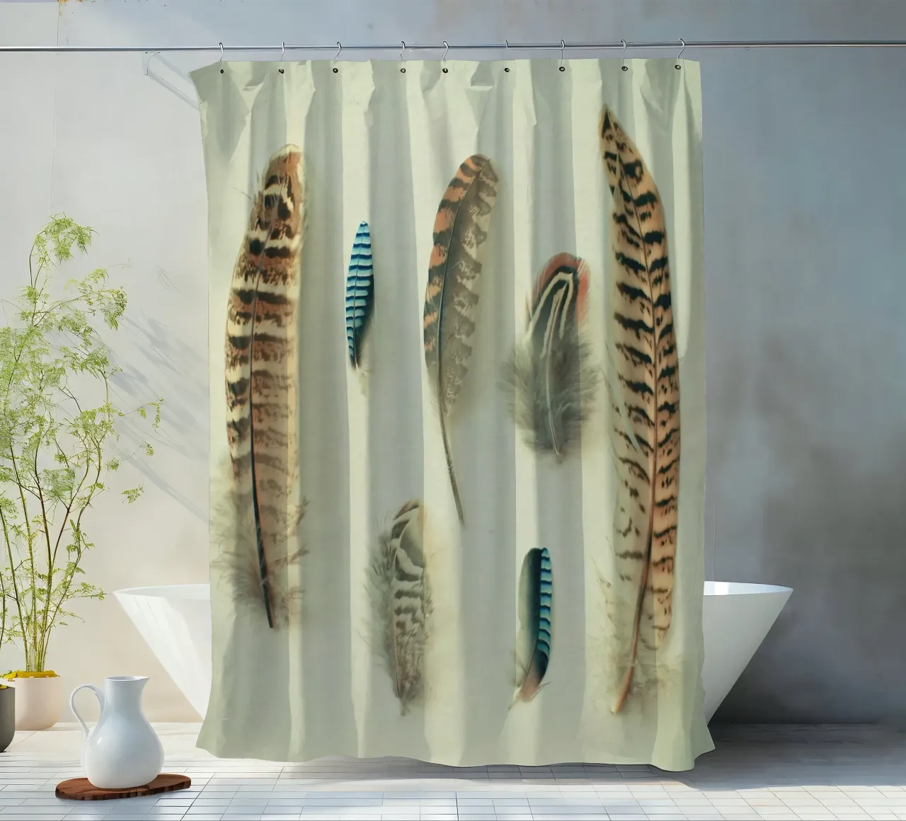The Feather Collection shower curtain by Cassia Beck Photography