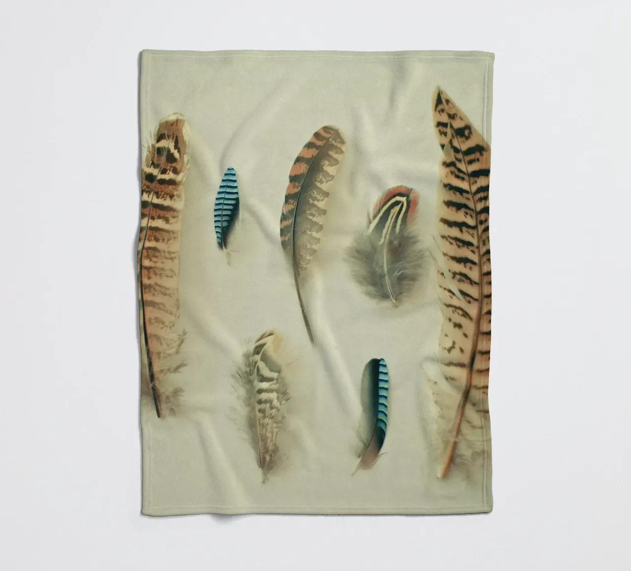 The Feather Collection fleece blanket by Cassia Beck Photography