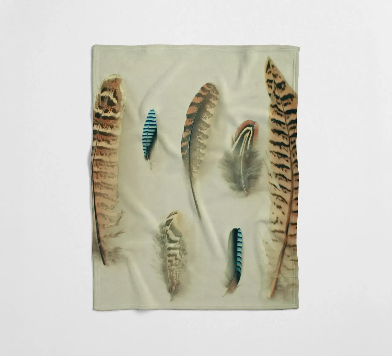 The Feather Collection fleece blanket by Cassia Beck Photography
