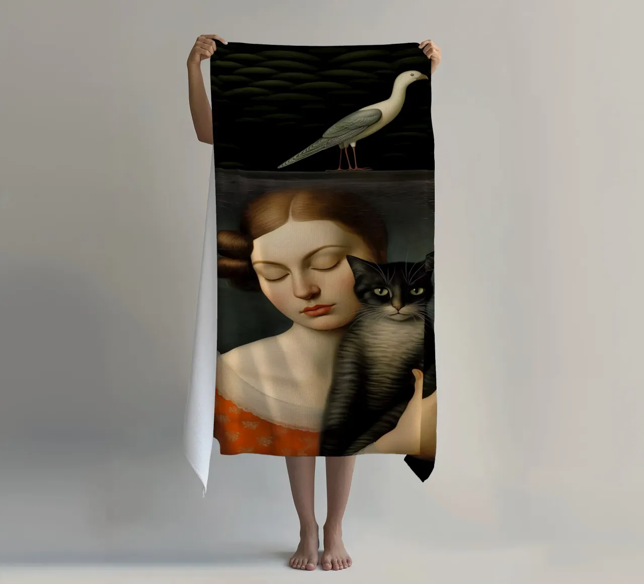 Emotional beach towel by christephania