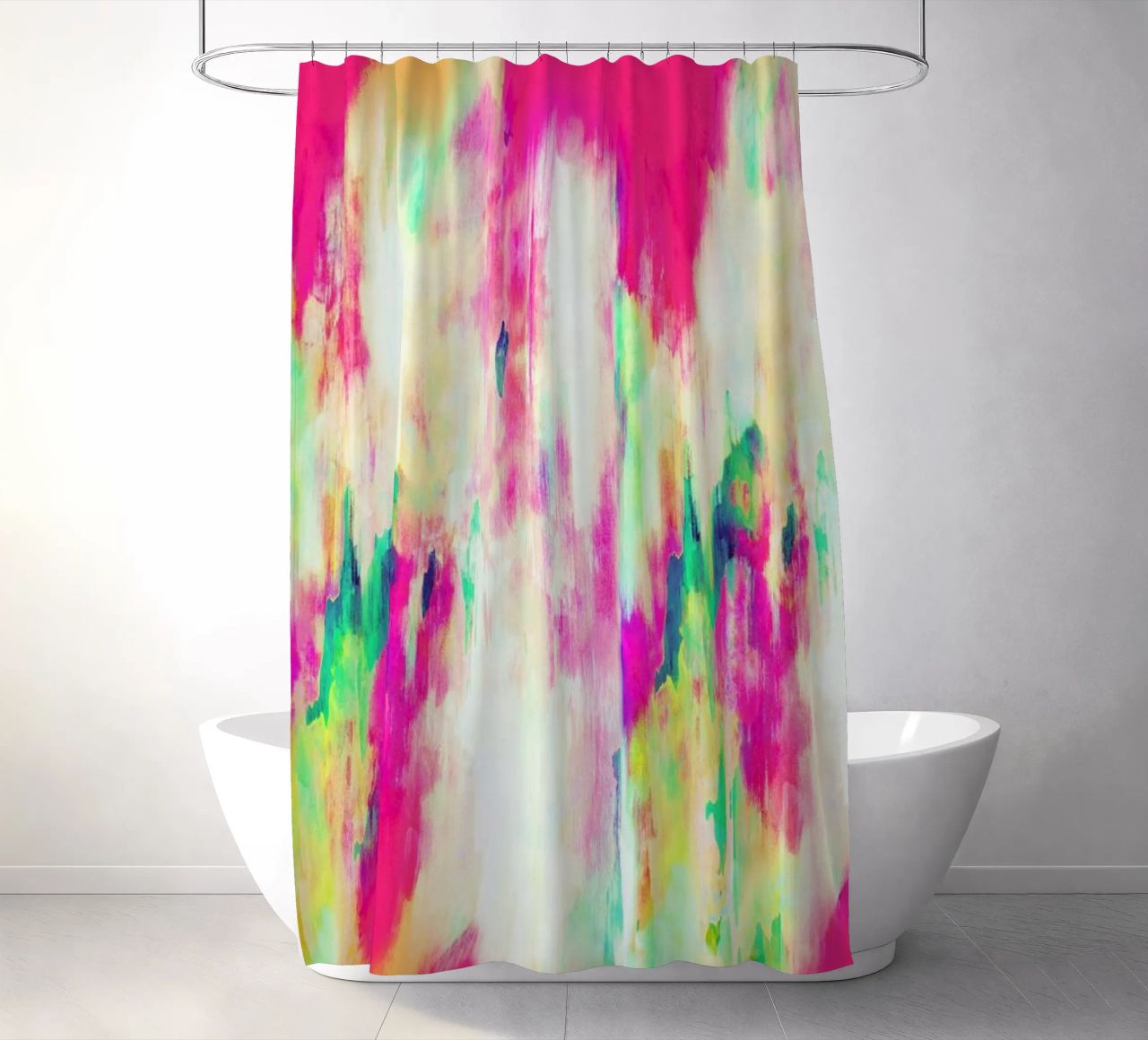 Electric Haze shower curtain by Amy Sia